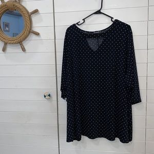 Black and white polka dot blouse